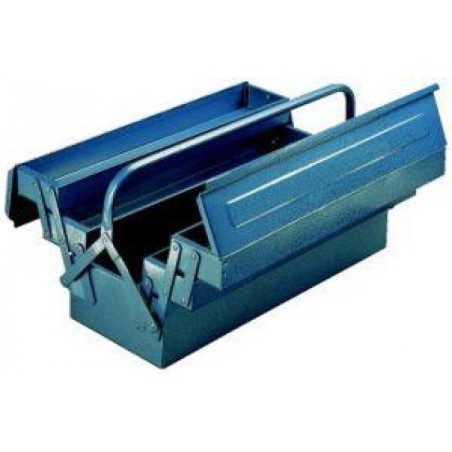 T+L Metal tool box, 5 compartments, empty, 530 x 200 x 200 mm