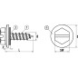 Hex head screw with with EPDM sealing disk, steel zinc plated